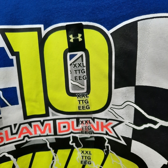 NWT Under Armour HOVR T-shirt Men's XXL Blue Formula 1 Racing Hoops Finish Line - Picture 7 of 11
